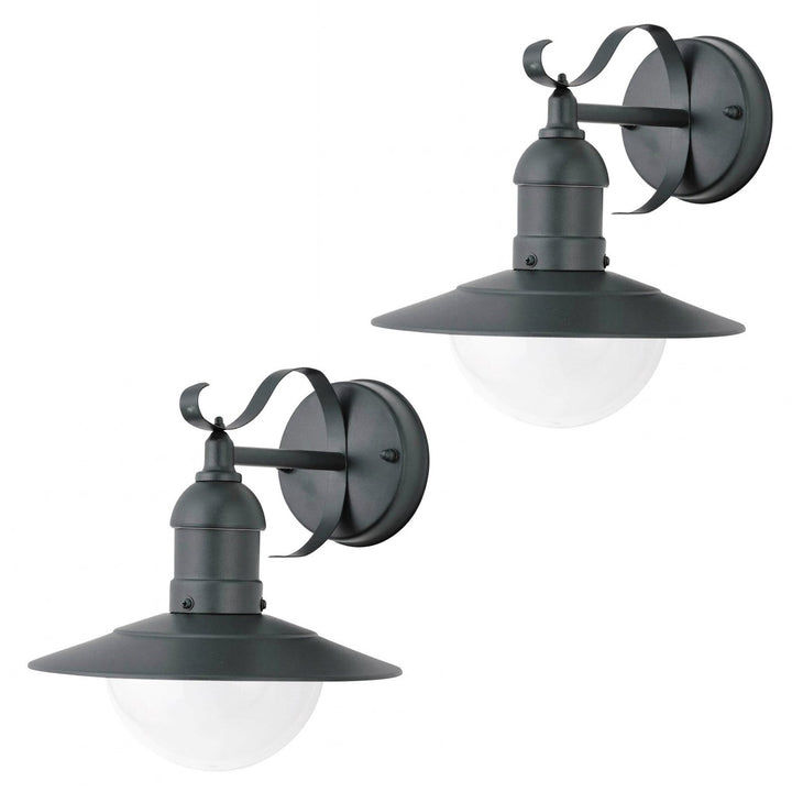 Rabalux falilámpa, kültéri, IP44, E27, max. 60 W, zöld, Oslo, 2 db