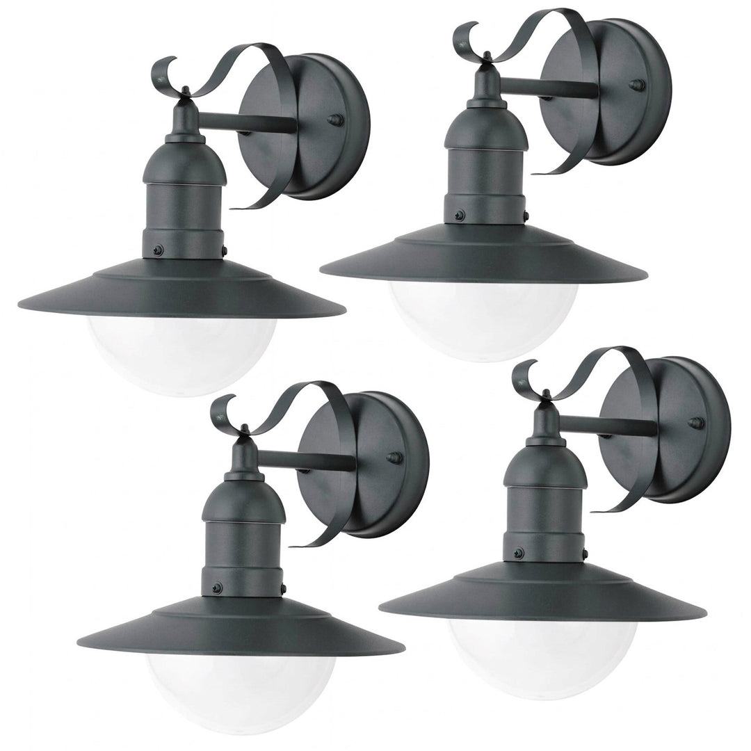 Rabalux falilámpa, kültéri, IP44, E27, max. 60 W, zöld, Oslo, 4 darab