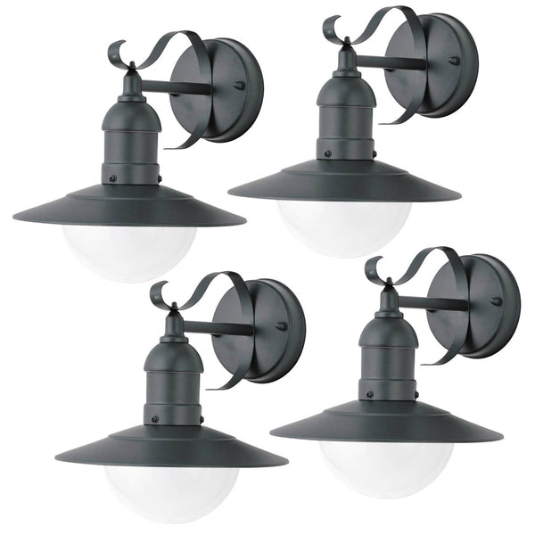 Rabalux falilámpa, kültéri, IP44, E27, max. 60 W, zöld, Oslo, 4 darab