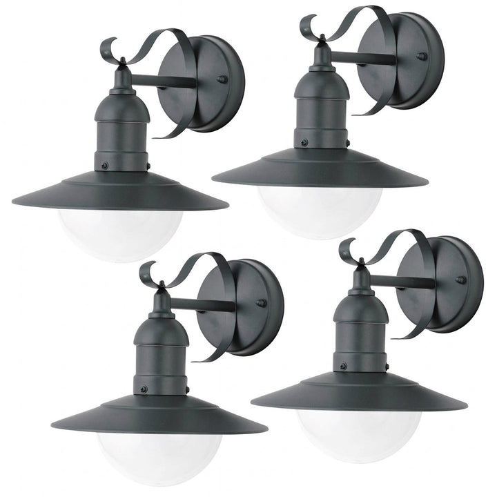 Rabalux falilámpa, kültéri, IP44, E27, max. 60 W, zöld, Oslo, 4 darab
