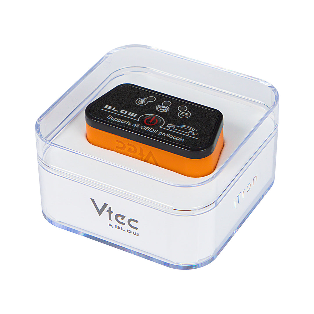 Vtec iTRON Blow OBD2 diagnosztikai interfész, Bluetooth 4.0, vezeték nélküli kommunikáció az autó fedélzeti számítógépével, kiváló kompatibilitás, 58-660#