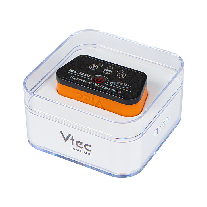 Vtec iTRON Blow OBD2 diagnosztikai interfész, Bluetooth 4.0, vezeték nélküli kommunikáció az autó fedélzeti számítógépével, kiváló kompatibilitás, 58-660#