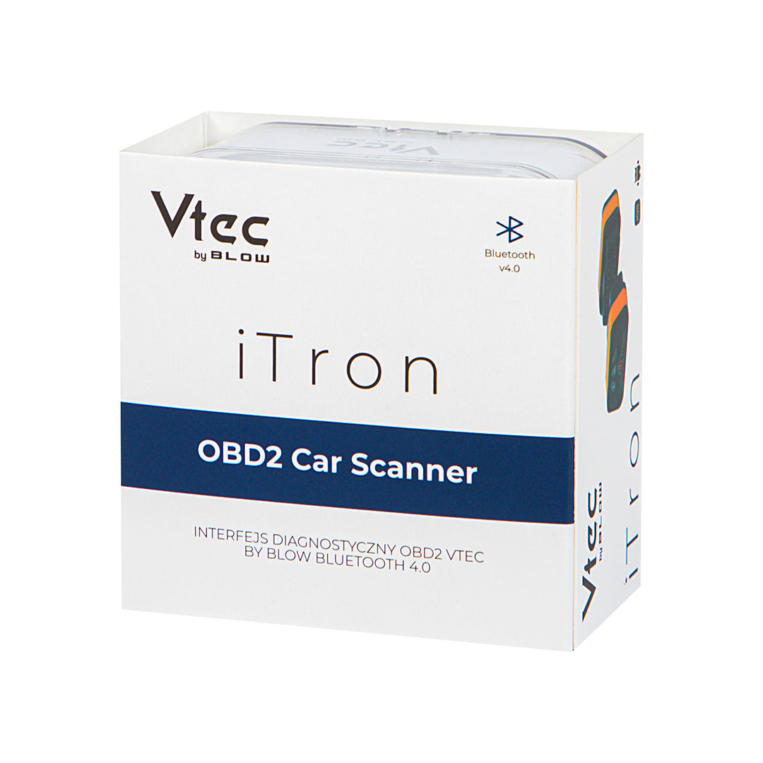 Vtec iTRON Blow OBD2 diagnosztikai interfész, Bluetooth 4.0, vezeték nélküli kommunikáció az autó fedélzeti számítógépével, kiváló kompatibilitás, 58-660#