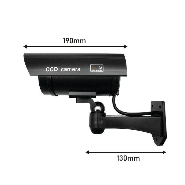 IR1100 B külső, fekete, villogó LED-es kameraimitáció, 2 db + 4 db Varta Industrial AA elem