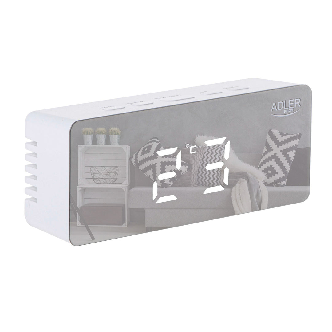 Adler AD 1189 W ébresztőóra LED-kijelzővel és hőmérővel + 3 db Varta Industrial AAA alkáli elem