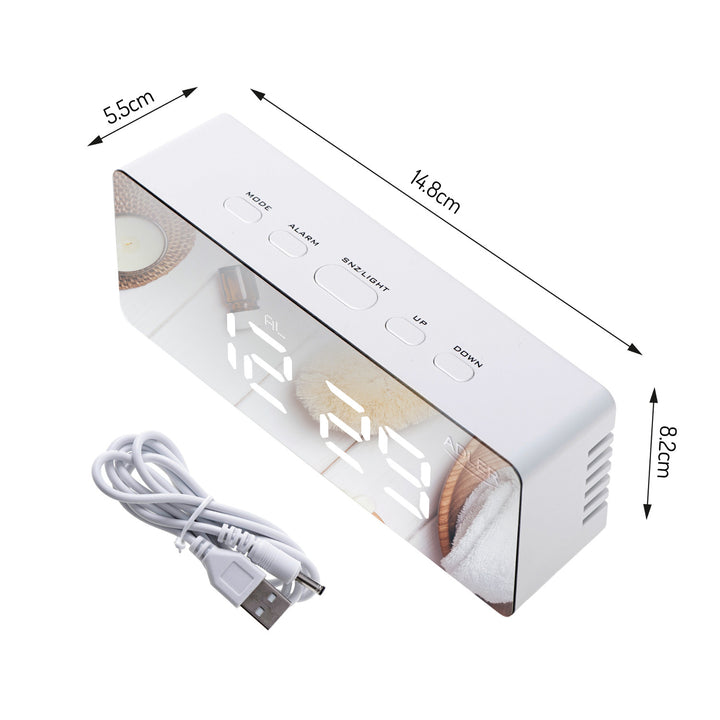 Adler AD 1189 W ébresztőóra LED-kijelzővel és hőmérővel + 3 db Varta Industrial AAA alkáli elem