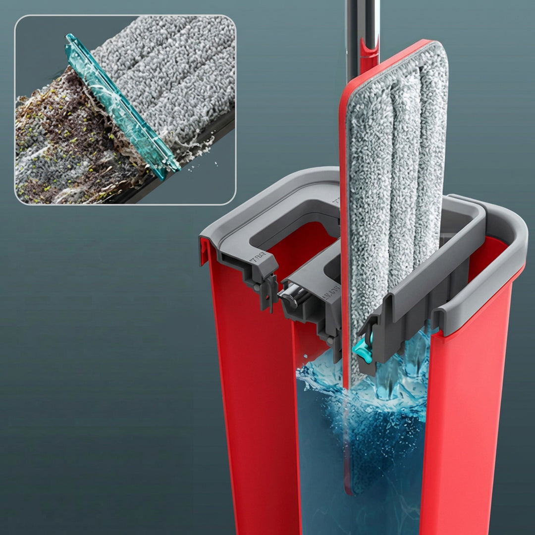 GreenBlue lapos felmosó vödörrel és kifacsaróval, két HQ mikroszálas betéttel, 5,7 l űrtartalommal, MaxiClean GB870 + Vileda Actifibre Pro törlőkendő