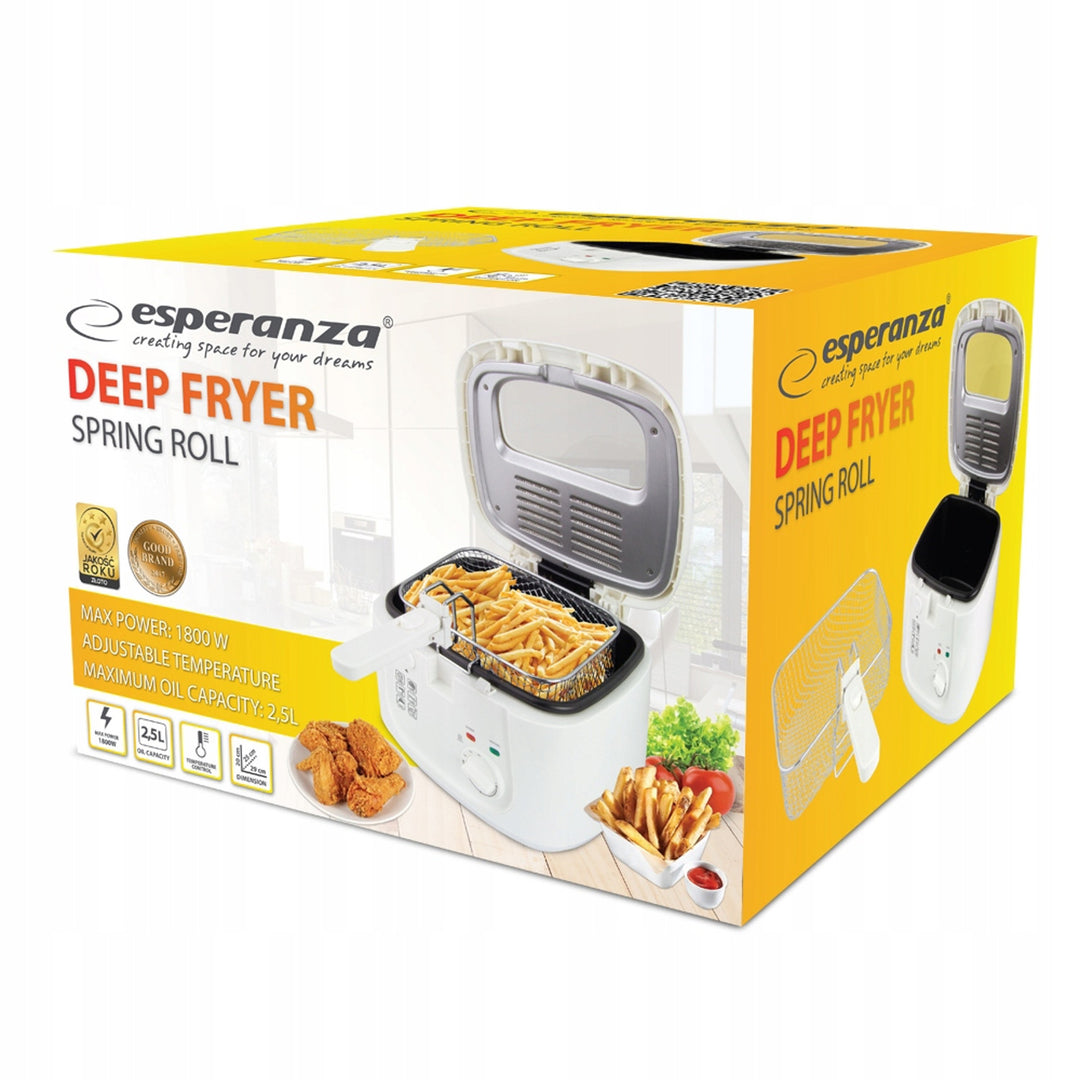 Esperanza SPRING ROLL sütő, 2,5 l, 1800 W, hőmérséklet-szabályozás, Esperanza