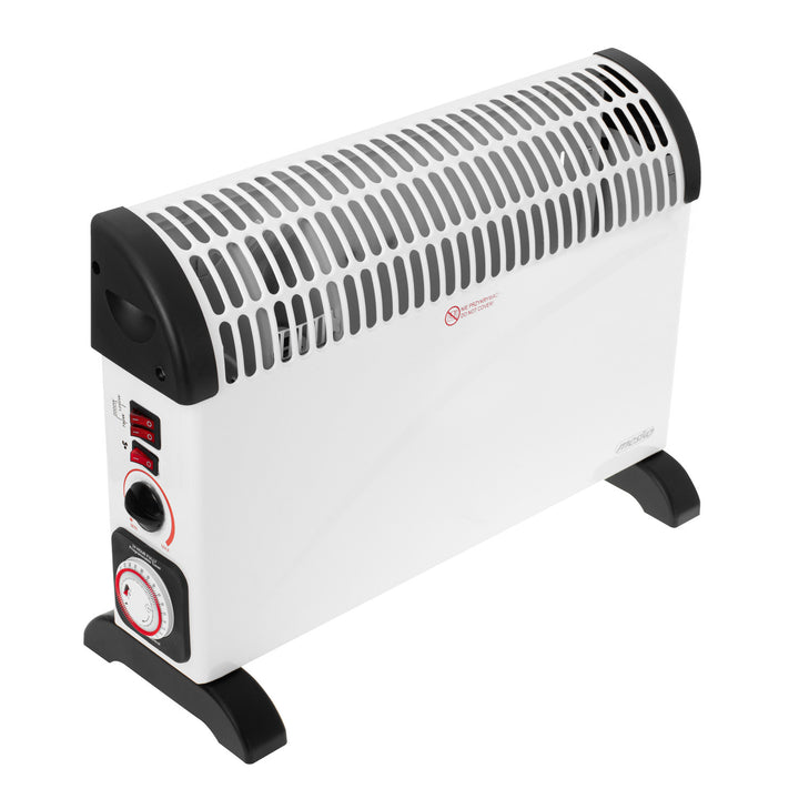 Konvektoros fűtőtest, elektromos, termosztáttal, 2000 W, 24 órás időzítő, fehér, 150 cm-es kábel, Mesko, MS 7741W