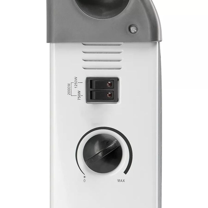 Konvektoros fűtőtest, elektromos, 2000 W, termosztáttal, fehér, Noveen