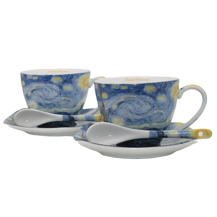 Van Gogh „Csillagos éjszaka” porceláncsészék, 2x250 ml, 2 darabos szett, Queen Isabell