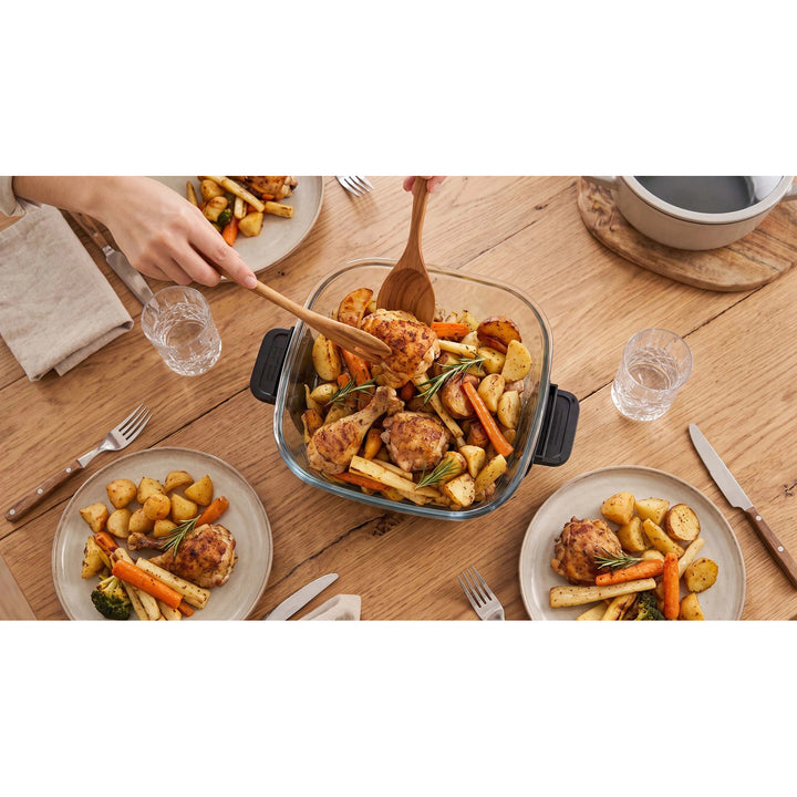 LOVIO PureFry Ultra Crisp LVAF003BK olajmentes légsütő, 4 l + 1,5 l, 1550 W, fekete, üveg edényekkel