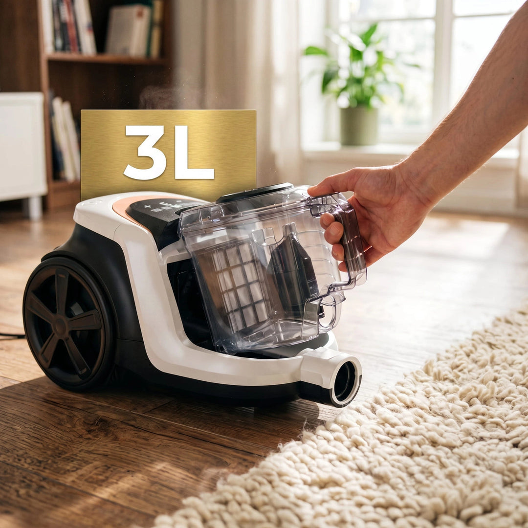 LOVIO VacuuFlex L PRO LVCVC004 zsák nélküli porszívó, 899 W, 3 l, távirányítóval