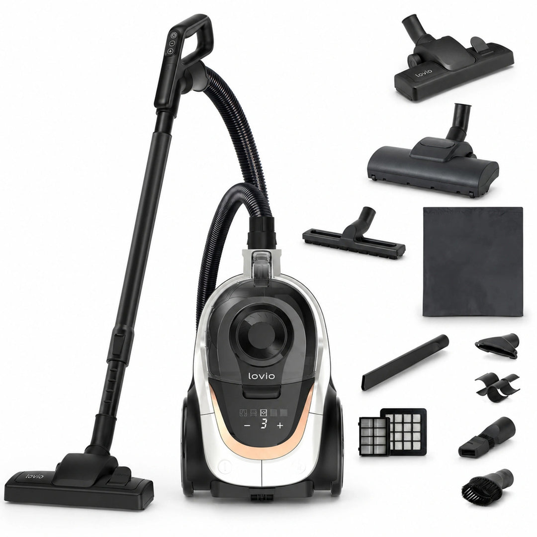 LOVIO VacuuFlex L PRO LVCVC004 zsák nélküli porszívó, 899 W, 3 l, távirányítóval