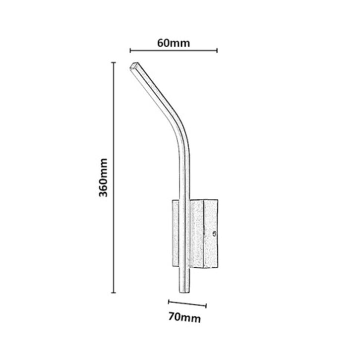 Tilmann beltéri falilámpa, fekete, 10 W-os LED, 550 lm, 4000 K, magasság: 36 cm, IP44, érintésvezérelt, 75088
