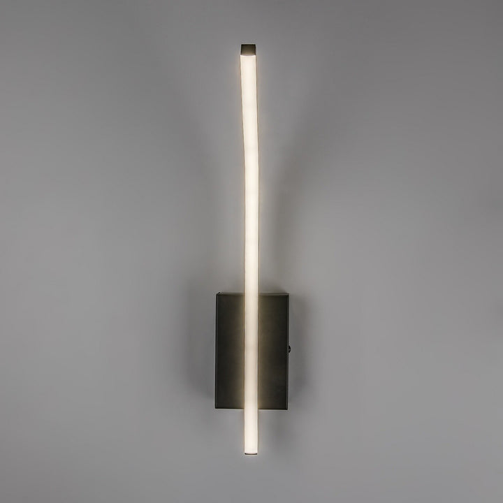 Tilmann beltéri falilámpa, fekete, 10 W-os LED, 550 lm, 4000 K, magasság: 36 cm, IP44, érintésvezérelt, 75088