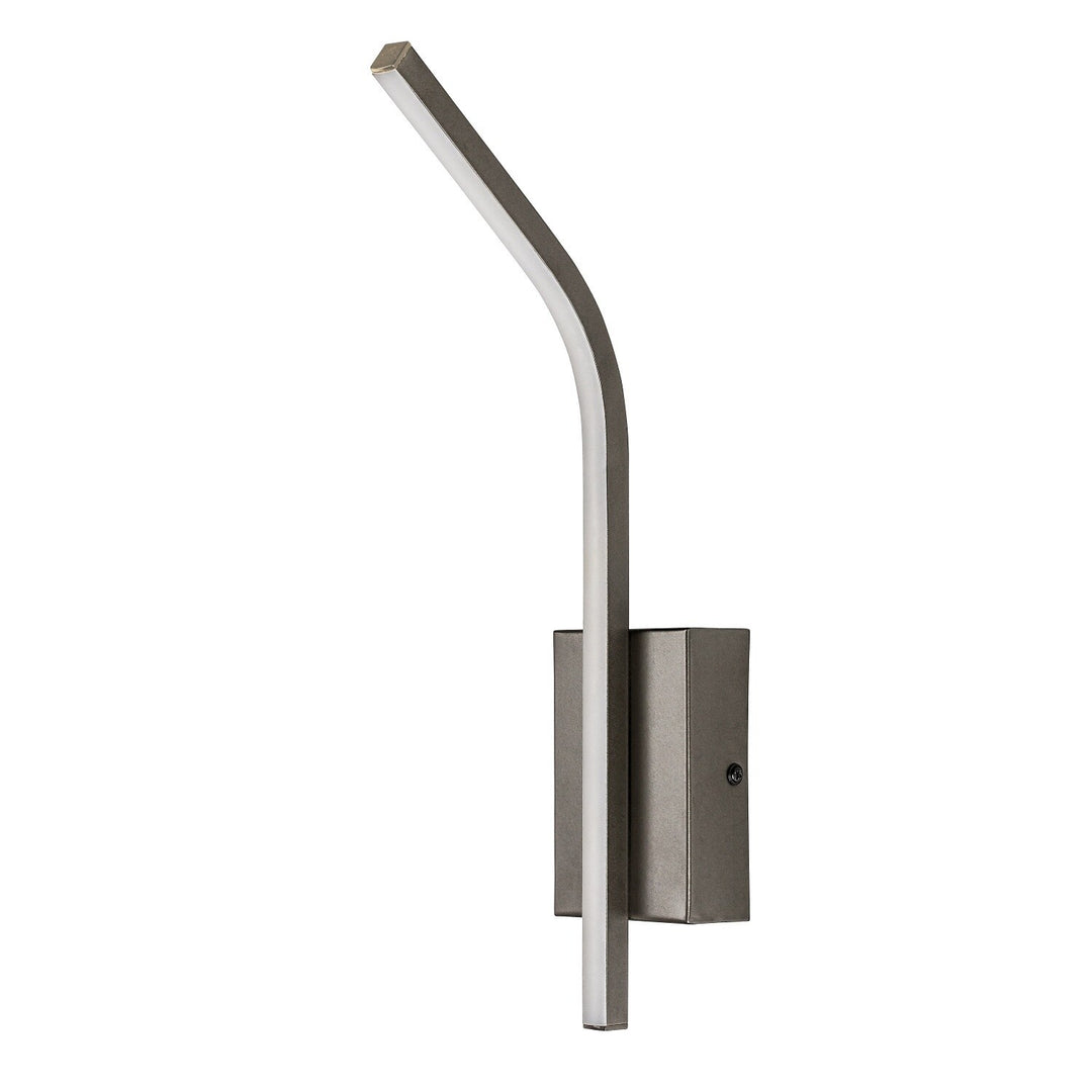 Tilmann beltéri falilámpa, gunmetal, 10 W-os LED, 550 lm, 4000 K, magasság: 36 cm, IP44, érintésvezérelt, 75 000