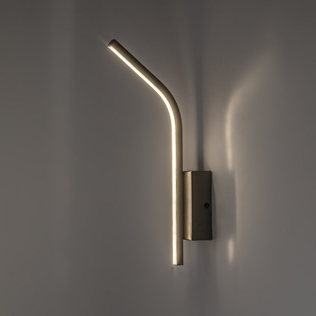 Tilmann beltéri falilámpa, gunmetal, 10 W-os LED, 550 lm, 4000 K, magasság: 36 cm, IP44, érintésvezérelt, 75 000