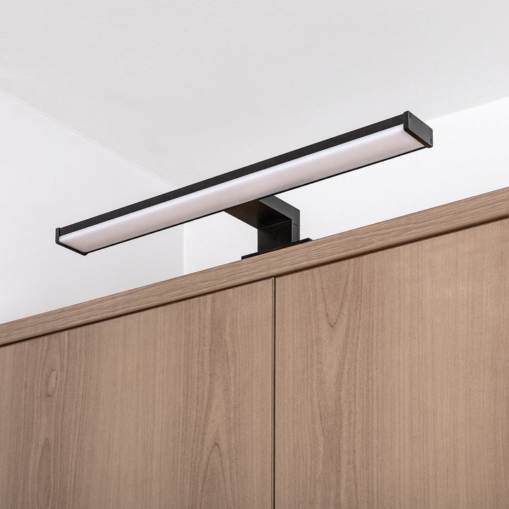 Fürdőszobai falilámpa, Seyra, LED 8 W, 4000 K, 650 lm, hossz: 40 cm, fekete, IP44, 75112