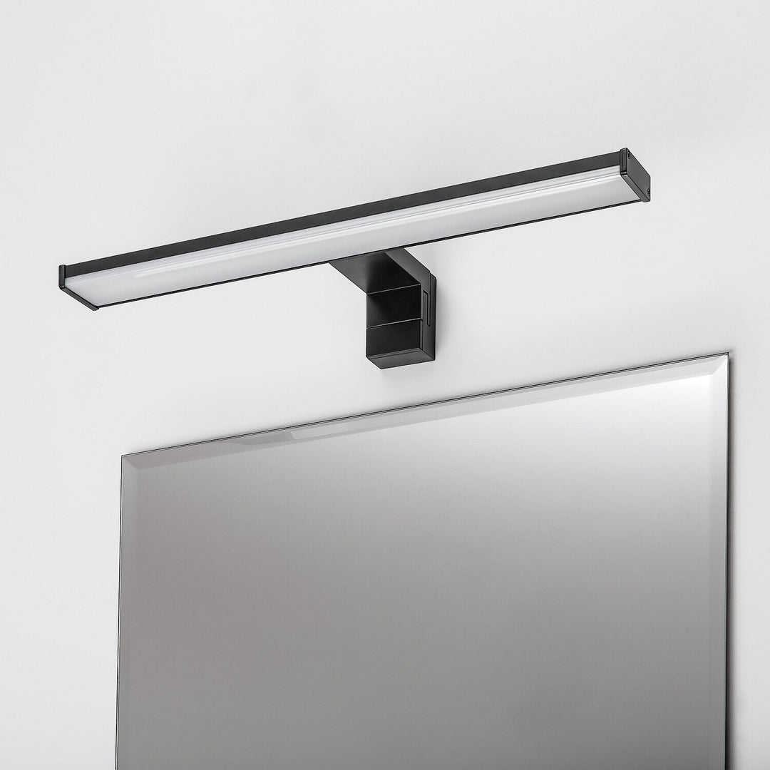 Fürdőszobai falilámpa, Seyra, LED 8 W, 4000 K, 650 lm, hossz: 40 cm, fekete, IP44, 75112