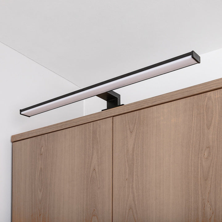Fürdőszobai falilámpa, Seyra, LED 12 W, 4000 K, 910 lm, hossz: 60 cm, fekete, IP44, 75113