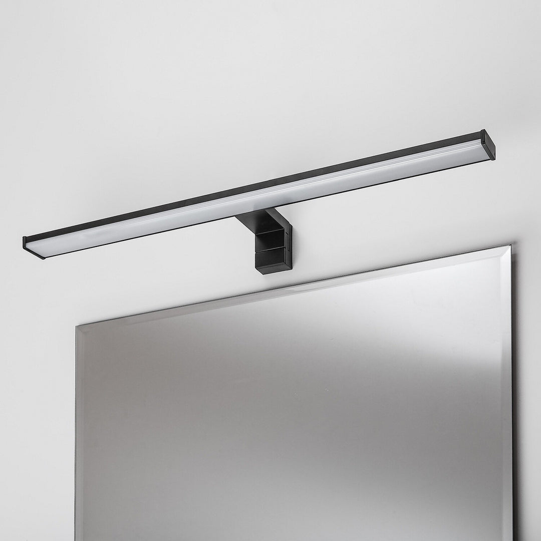 Fürdőszobai falilámpa, Seyra, LED 12 W, 4000 K, 910 lm, hossz: 60 cm, fekete, IP44, 75113
