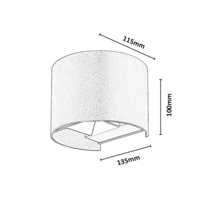 Külső falilámpa, Virna, 5 W-os LED, 420 lm, színhőmérséklet: 2700, 4000, 6500 K, IP54, fekete, 77218