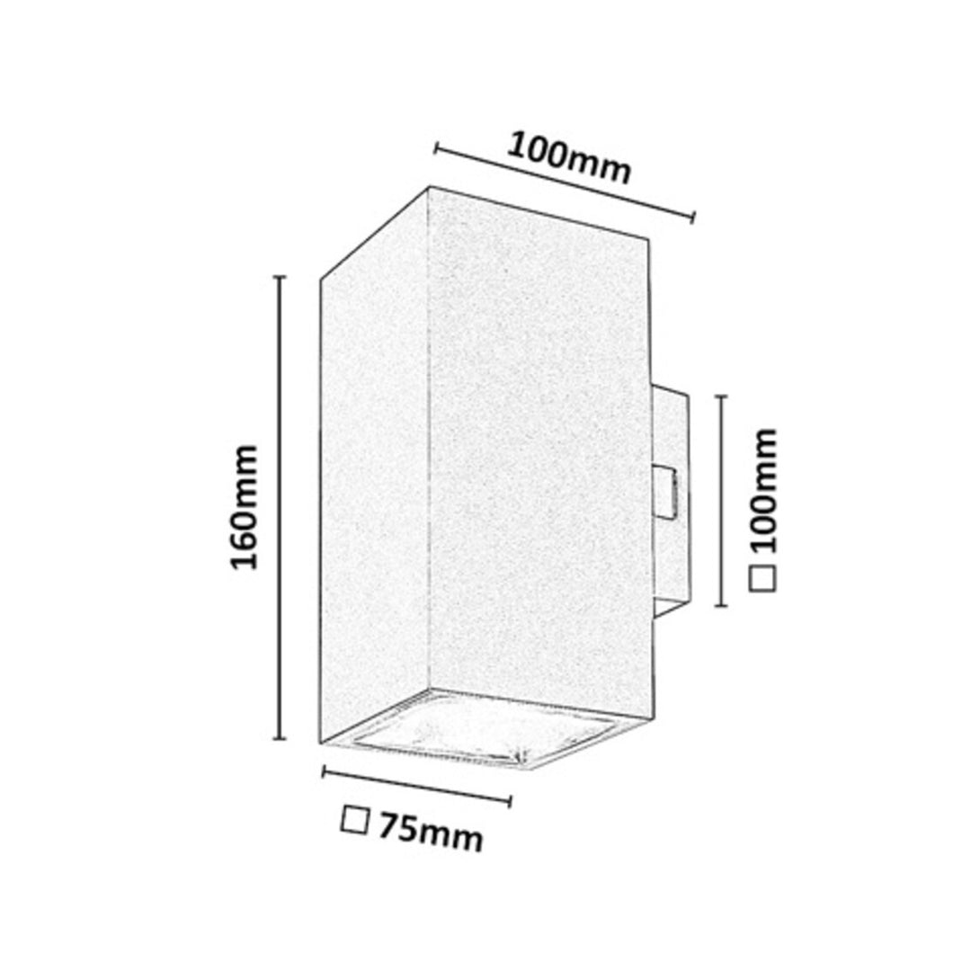 Külső falilámpa, Urfa, LED 18 W, 1800 lm, színhőmérséklet 2700, 4000, 6500 K, magasság 16 cm, IP65, szürke-bézs, 77215