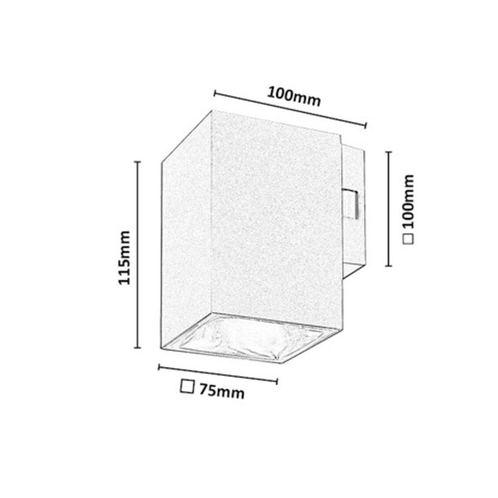 Külső falilámpa, Urfa, LED 9 W, 900 lm, színhőmérséklet 2700, 4000, 6500 K, magasság 11,5 cm, IP65, szürke-bézs, 77216