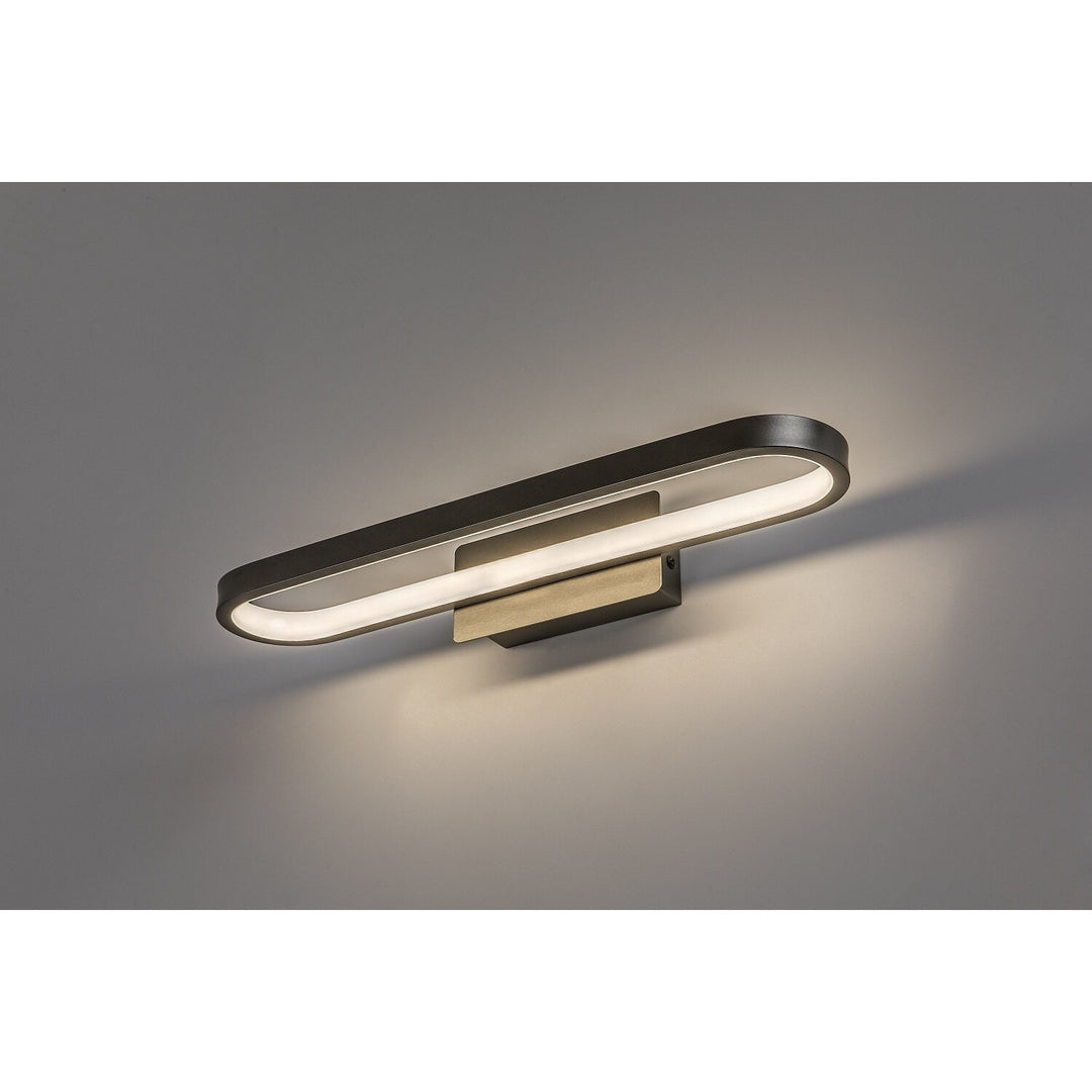 Fürdőszobai falilámpa, Odran, LED 15 W, 1200 lm, 4000 K, hossz: 40 cm, gunmetal, IP44, 75114