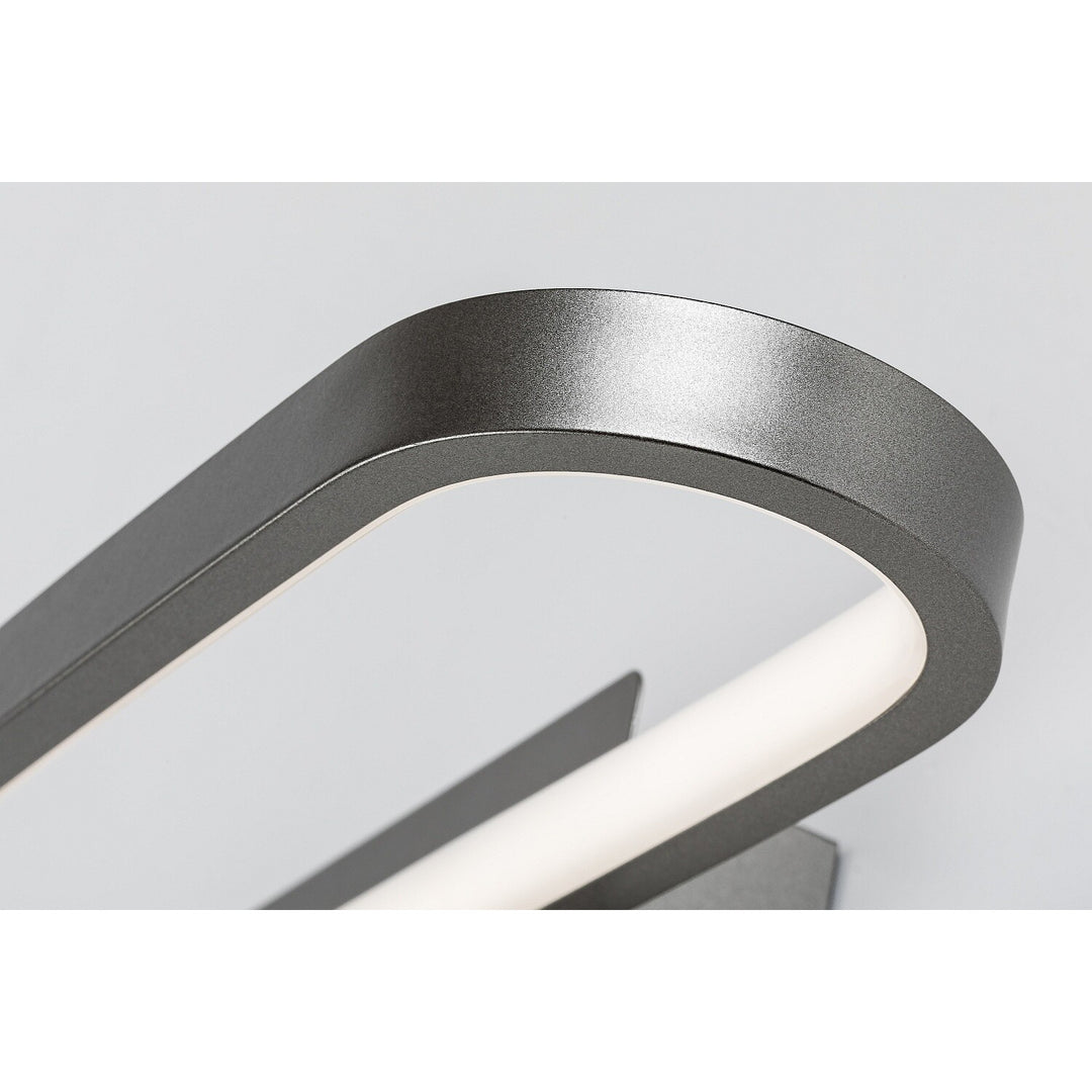 Fürdőszobai falilámpa, Odran, LED 15 W, 1200 lm, 4000 K, hossz: 40 cm, gunmetal, IP44, 75114