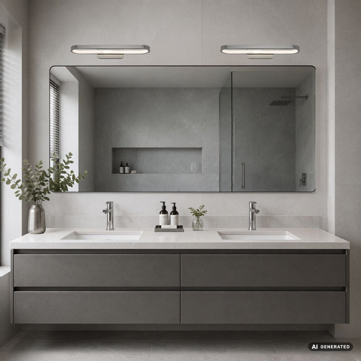 Fürdőszobai falilámpa, Odran, LED 15 W, 1200 lm, 4000 K, hossz: 40 cm, gunmetal, IP44, 75114