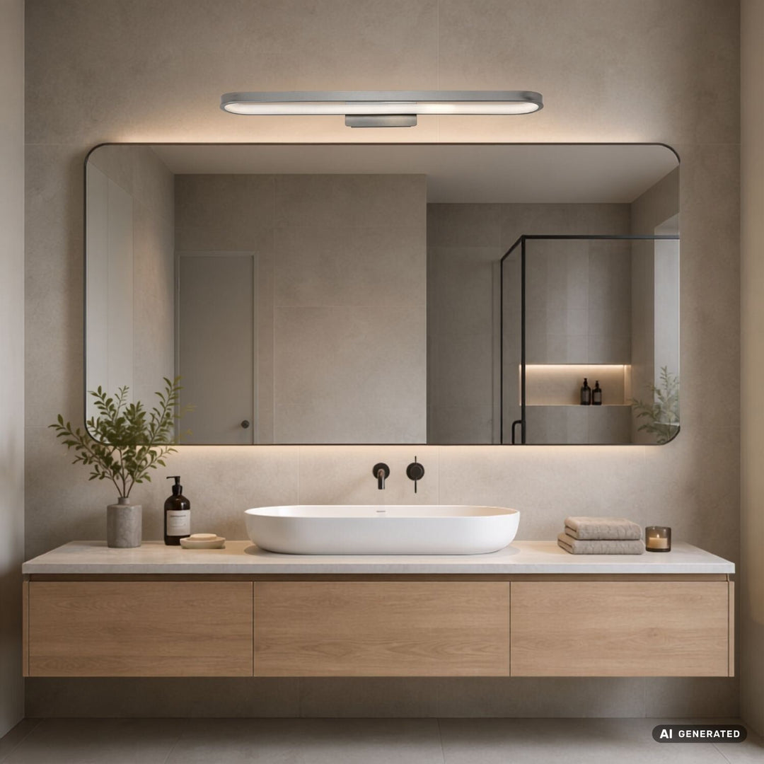 Fürdőszobai falilámpa, Odran, LED 18 W, 1350 lm, 4000 K, hossz: 60 cm, gunmetal, IP44, 75115