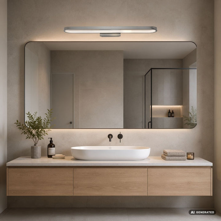 Fürdőszobai falilámpa, Odran, LED 18 W, 1350 lm, 4000 K, hossz: 60 cm, gunmetal, IP44, 75115