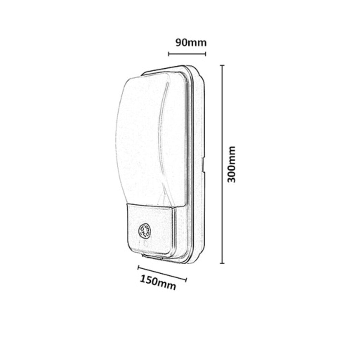 Külső falilámpa, Matzen, LED 20 W, 1860 lm, 4000 K, magasság 30 cm, IP65, fekete, PIR-érzékelővel, 77233