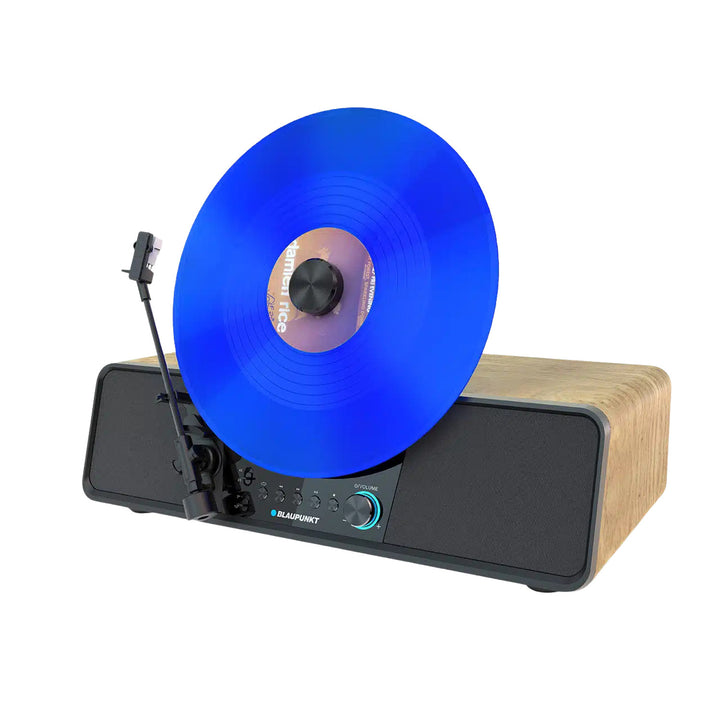 Blaupunkt automatikus lemezjátszó, függőleges kivitel, BT, USB, Audio-Technica hangszedővel, 7" és 12" lemezek lejátszására alkalmas, Varsovia VT200BT