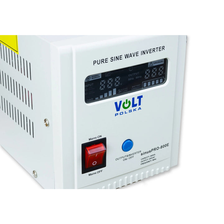 Sinus Pro 800 E vészáramellátó, 12/230 V, állandó teljesítmény 500 W, teljes teljesítmény 800 VA, 3SP080012E