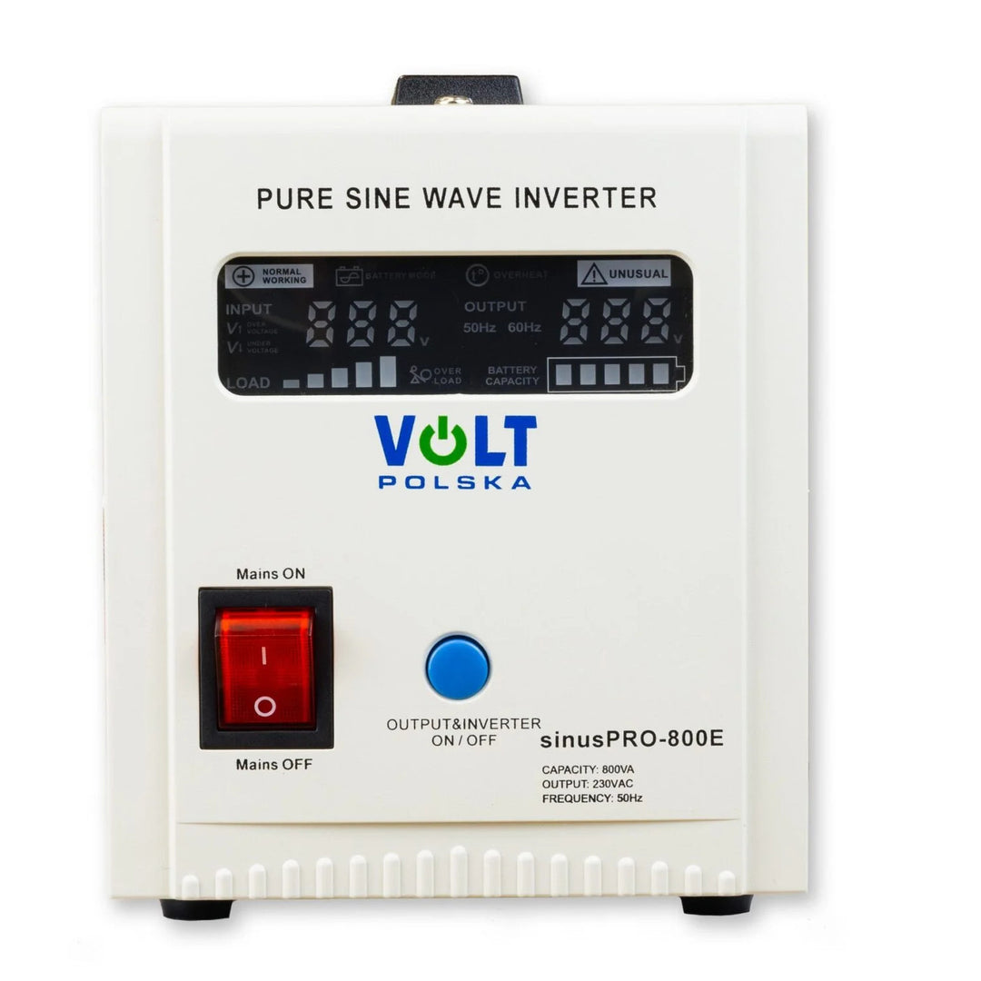 Sinus Pro 800 E vészáramellátó, 12/230 V, állandó teljesítmény 500 W, teljes teljesítmény 800 VA, 3SP080012E
