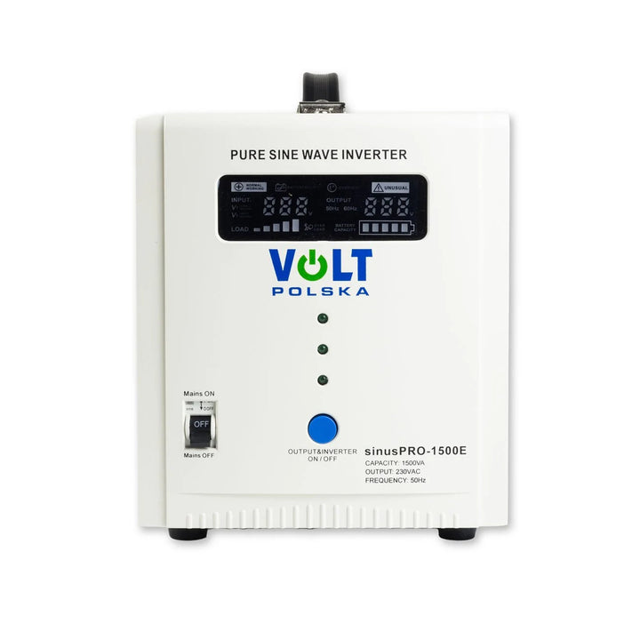 Sinus Pro 1500 E vészáramellátó, 12/230 V, állandó teljesítmény 1050 W, teljes teljesítmény 1500 VA, 3SP091512E
