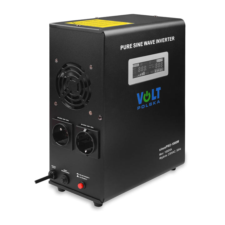 Sinus Pro 1000 W vészáramellátó, 12/230 V, állandó teljesítmény 700 W, teljes teljesítmény 1000 VA, 3SP100012W