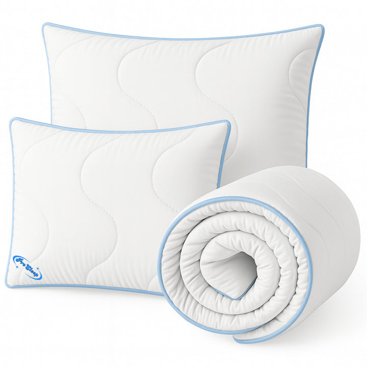 200x200 cm-es antiallergén, steppelt téli paplan + 2 db ProSleep párna