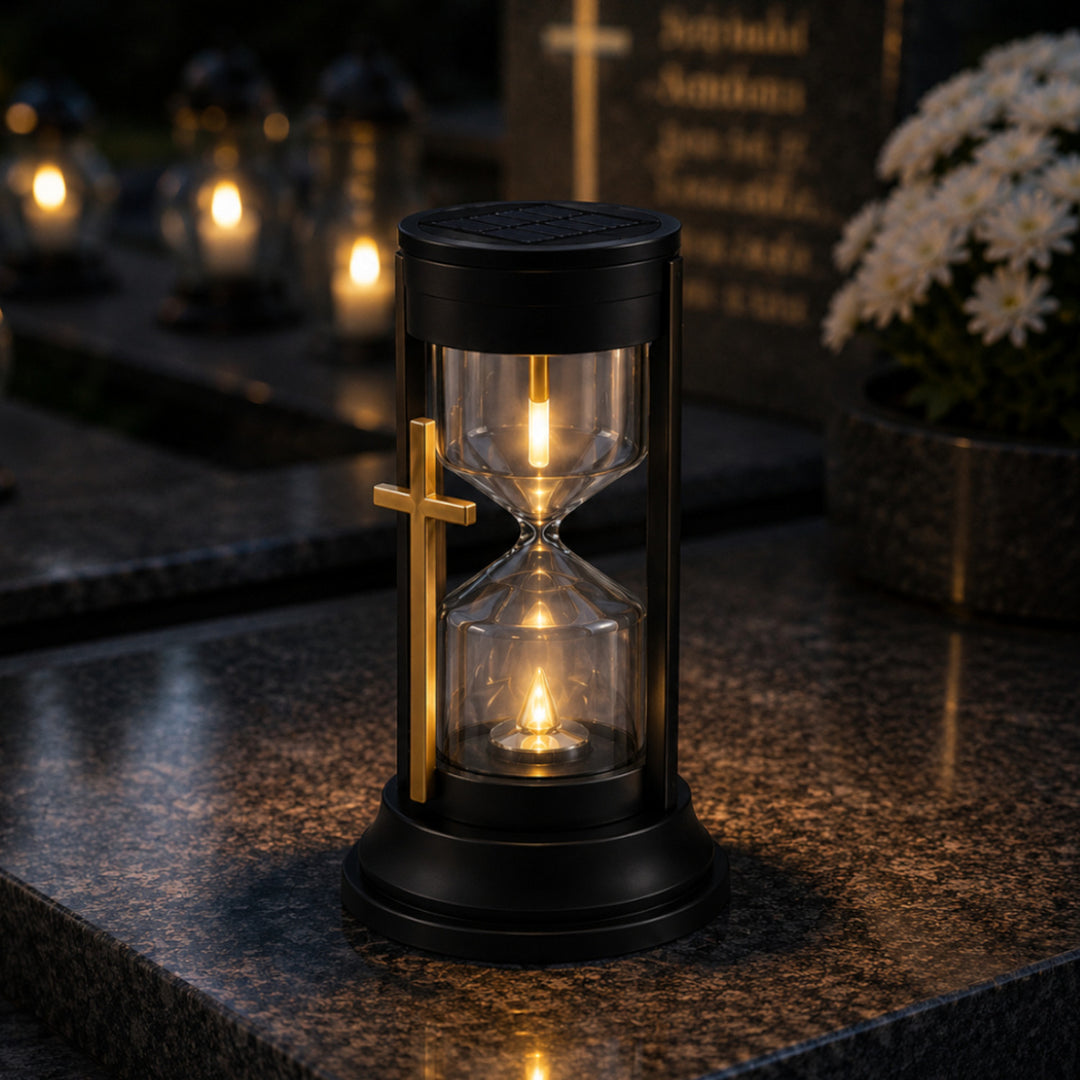 Napelemes gyertya, Az örökkévalóság homokórája, LED 0,08 W, 20 000 óra üzemidő, maximális fényerő 3 lm, 77199, Znicz-lux, 3 darab