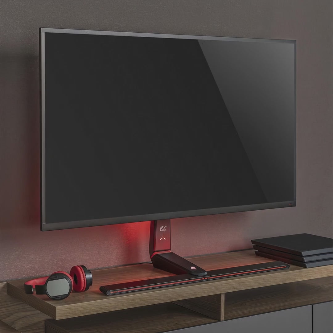 NanoRS játékmonitor állványtartó, állítható magasságú, RGB LED, 32-55", max. VESA 400x400, max. 40kg, RS167