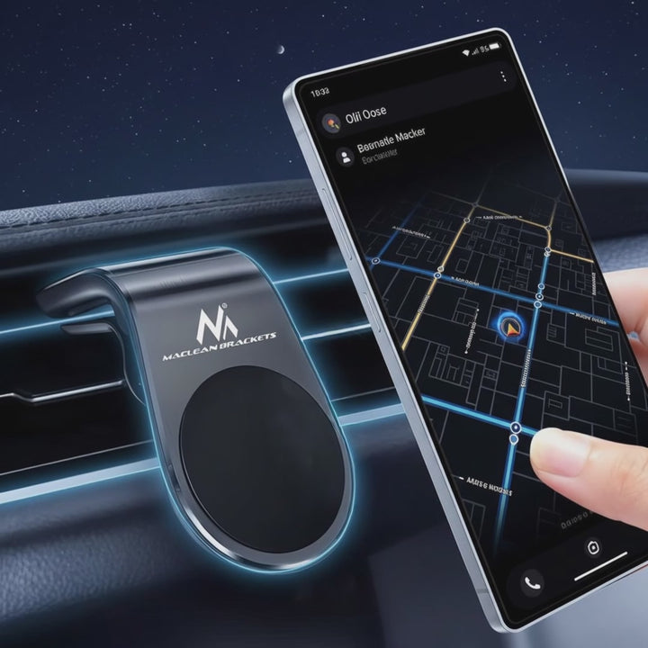 Autós telefontartó Maclean, mágneses, univerzális, szellőzőrácshoz, ABS anyag, MC-326
