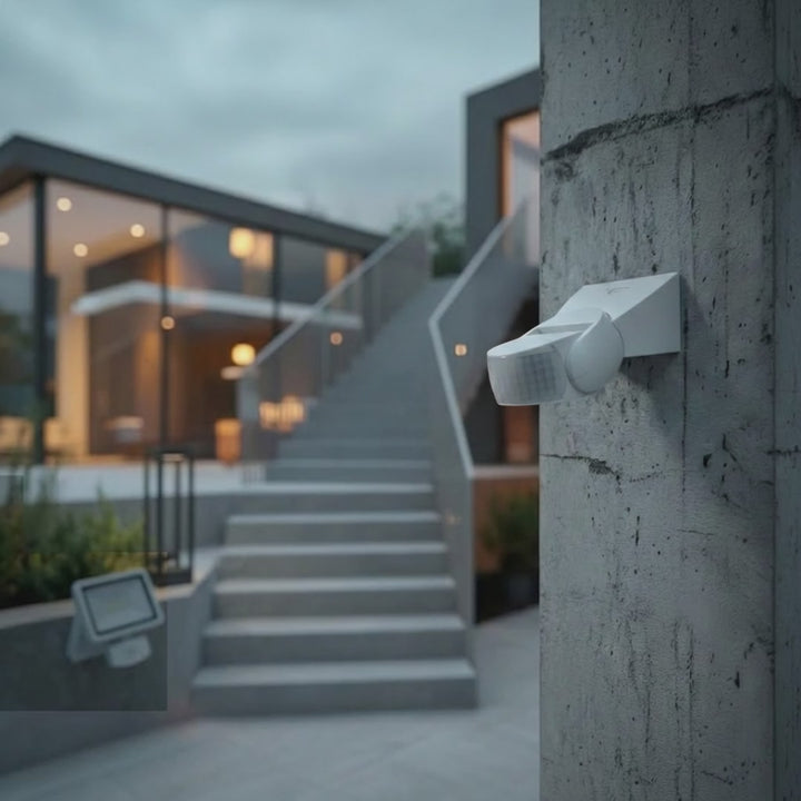 Infravörös mozgásérzékelő távirányítóval IP65, max 800W (izzó), max 1200W (LED) MCE241 Maclean Energy