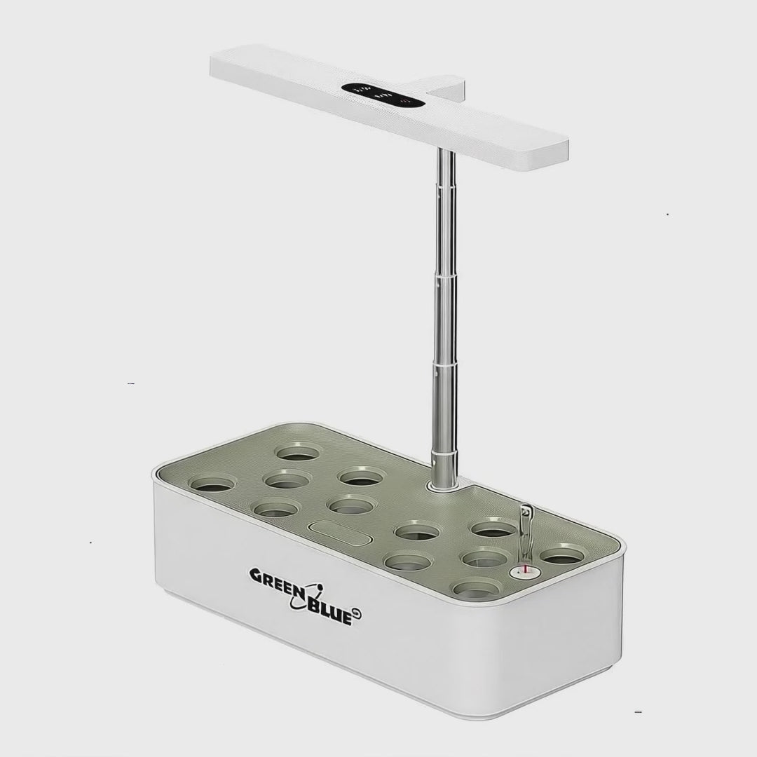 GreenBlue intelligens beltéri növénytermesztő rendszer, SMART edény, 4 literes kapacitás, 12 növényhez, teljes spektrumú LED, GB133