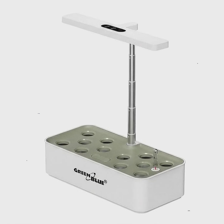 GreenBlue intelligens beltéri növénytermesztő rendszer, SMART edény, 4 literes kapacitás, 12 növényhez, teljes spektrumú LED, GB133